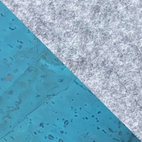 Olkalaukku Fairphone 4:lle | huovasta ja luomupuuvillasta | vaaleanharmaa - azur | Malli KEDJA deluxe