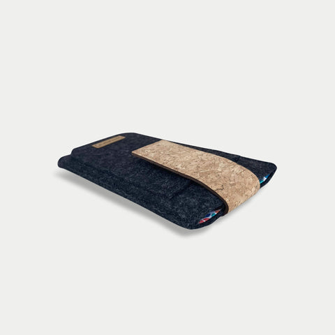 Puhelinkotelo iPhone 16 Plusille | magneettisulkimella ja erillisellä taskulla | antrasiitti - Colorful | malli HAKA