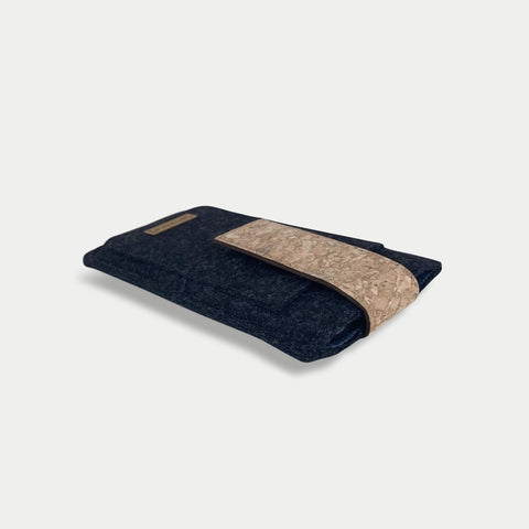 Puhelinkotelo Fairphone 6:lle | magneettisulkimella ja erillisellä taskulla | antrasiitti - Tracks | malli HAKA