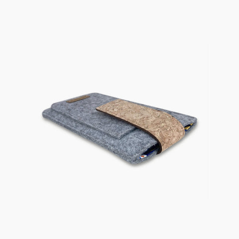 Puhelinkotelo Fairphone 4:lle | magneettisulkimella ja erillisellä taskulla | vaaleanharmaa - Bloom | Malli HAKA