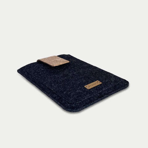 Kotelo PocketBook Touch HD 3:lle | magneettisulkimella ja ylimääräisellä taskulla | antrasiitti - Bloom | malli "HAKA"