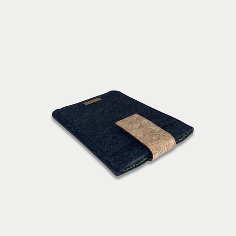 Kotelo PocketBook InkPad Lite | magneettisuljenta ja ylimääräinen tasku | antrasiitti - raidat | malli "HAKA"