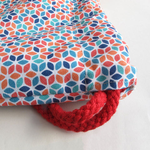 Lasten kuntosalilaukku, pieni reppu | valmistettu puuvillasta ja korkista | Värikäs