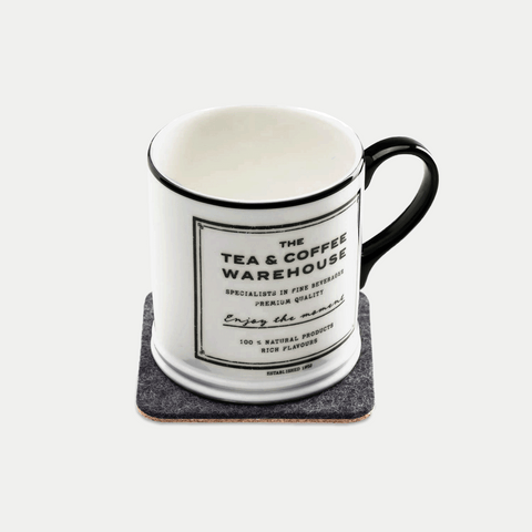 Huovasta ja korkista valmistetut lasialuset | Setti 2 | 10x10cm | antrasiitti