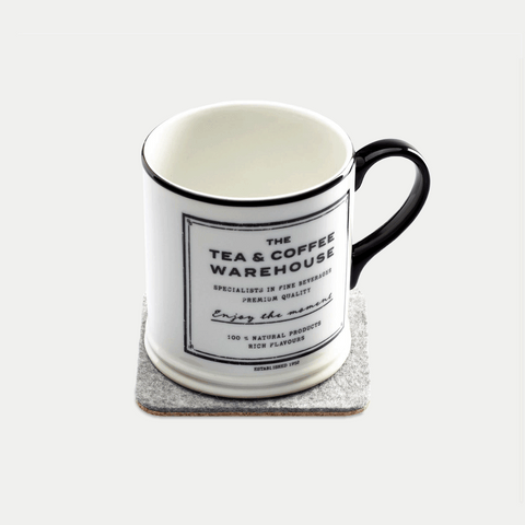 Huovasta ja korkista valmistetut lasialuset | Setti 2 | 10x10cm | vaalean harmaa