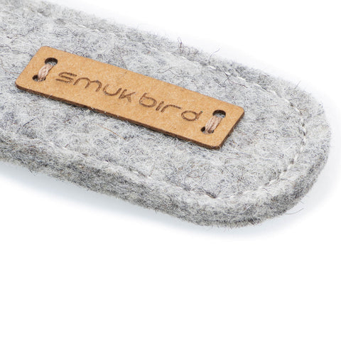 Huopainen avaimenperä | vaalean harmaa