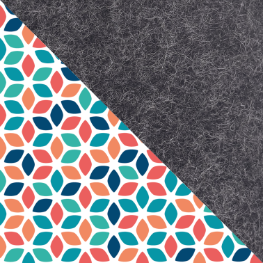 Kotelo Onyx Boox Tab Ultra C:lle | valmistettu huovasta ja luomupuuvillasta | antrasiitti - värikäs | Malli "LET"