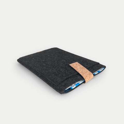 Kotelo Asus Zenbook 14:lle | magnettilukolla ja ylimääräisellä taskulla  | antrasiitti - muodot | Malli "HAKA"