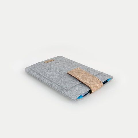 Kotelo PocketBook Verse Pro:lle | magneettisuljenta ja ylimääräinen tasku | vaaleanharmaa - Shapes | malli "HAKA"