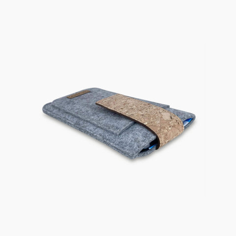 Puhelinkotelo Samsung Galaxy A35:lle | magneettisulkimella ja erillisellä taskulla | vaaleanharmaa - Shapes | malli HAKA