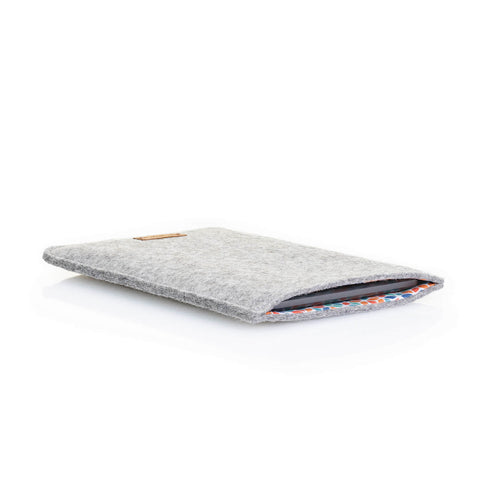 Kotelo PocketBook Verse Pro Color | huovasta ja luomupuuvillasta | vaaleanharmaa - värikäs | Malli "LET"
