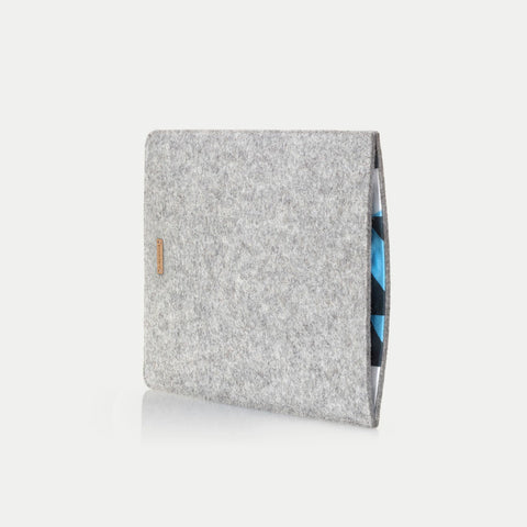 Kotelo Microsoft Surface Pro 9:lle | valmistettu huovasta ja luomupuuvillasta | vaaleanharmaa - muodot | Malli "LET"
