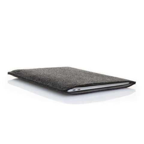 Kotelo Asus Vivobook 16:lle | valmistettu huovasta ja luomupuuvillasta | antrasiitti - raidat | Malli "LET"
