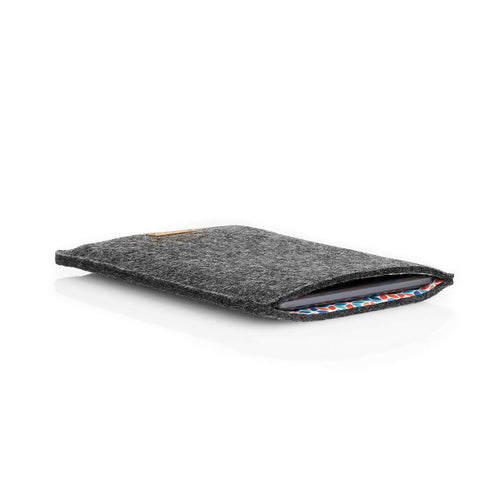 Kotelo PocketBook Colorille | valmistettu huovasta ja luomupuuvillasta | antrasiitti - värikäs | Malli "LET"