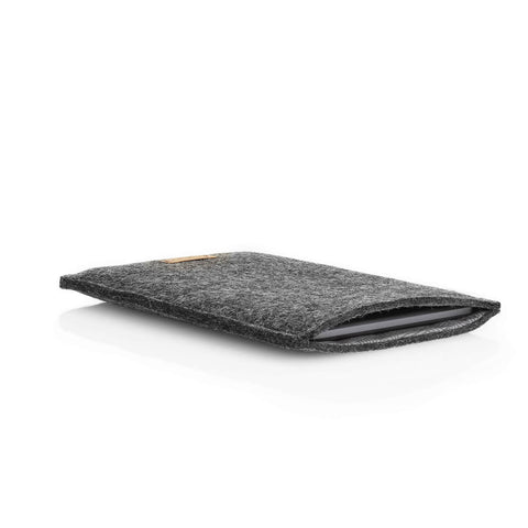 Kotelo PocketBook InkPad Colorille | valmistettu huovasta ja luomupuuvillasta | antrasiitti - raidat | Malli "LET"