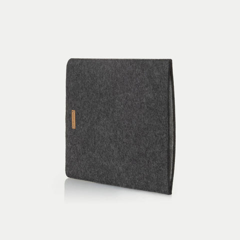 Kotelo iPad Prolle 12,9" - 6. sukupolvi | valmistettu huovasta ja luomupuuvillasta | antrasiitti - raidat | Malli "LET"