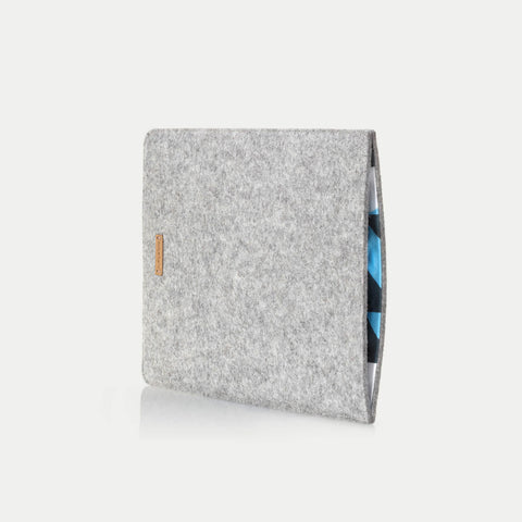 Suojakuori Galaxy Tab S6 lite -puhelimelle | valmistettu huovasta ja luomupuuvillasta | vaaleanharmaa - muodot | Malli "LET"