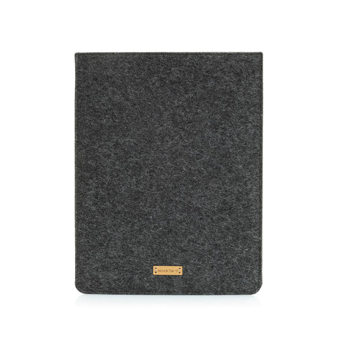 Kotelo iPad Prolle 12,9" - 5. sukupolvi | valmistettu huovasta ja luomupuuvillasta | antrasiitti - värikäs | Malli "LET"