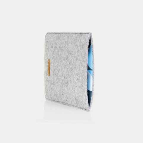 Kotelo PocketBook Basic Lux 3:lle | valmistettu huovasta ja luomupuuvillasta | vaaleanharmaa - muodot | Malli "LET"