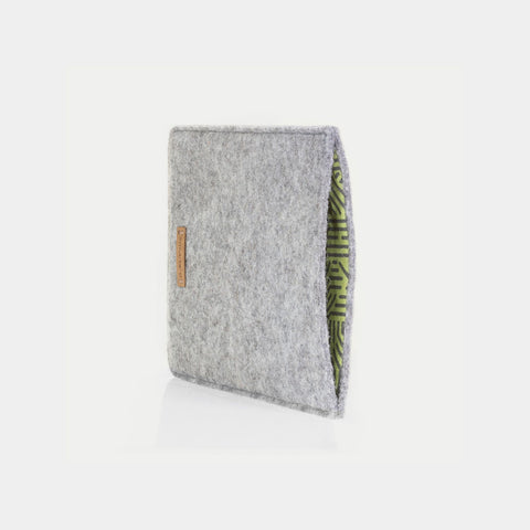 Kotelo PocketBook InkPad Colorille | valmistettu huovasta ja luomupuuvillasta | vaaleanharmaa - raidat | Malli "LET"