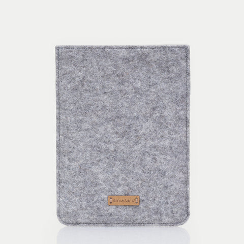 Kotelo Onyx Boox Tab Mini C:lle | valmistettu huovasta ja luomupuuvillasta | vaaleanharmaa - kukinta | Malli "LET"