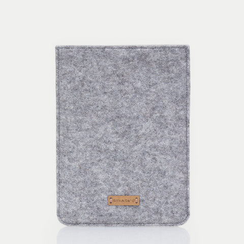 Kotelo Kindle Paperwhite 10:lle | valmistettu huovasta ja luomupuuvillasta | vaaleanharmaa - värikäs | Malli "LET"